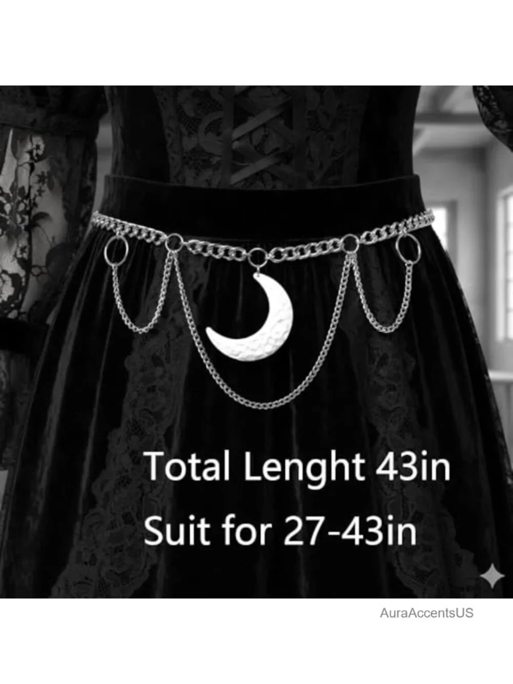 Layered Waist Chain Belt - Punk Gothic Crossover Body Chain Tassel